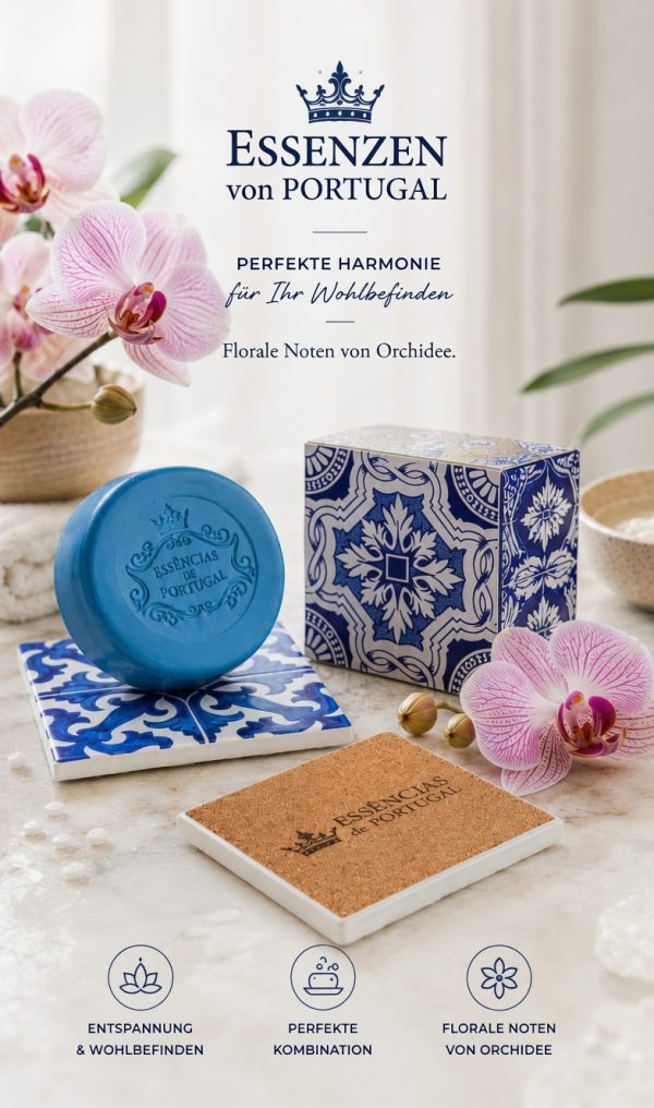 Azulejaria Seifen-Set mit portugiesischem Fliesenmuster